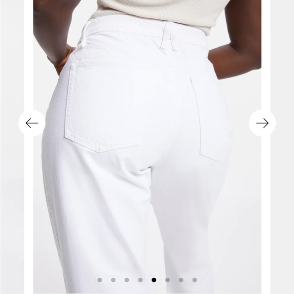 NWT Good American White 90’s Loose Straight Mid Rise Jeans Size 18 - Picture 5 of 13